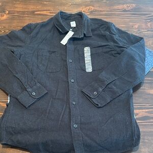 GAP Black  charcoal Button Down Kids Shirt
